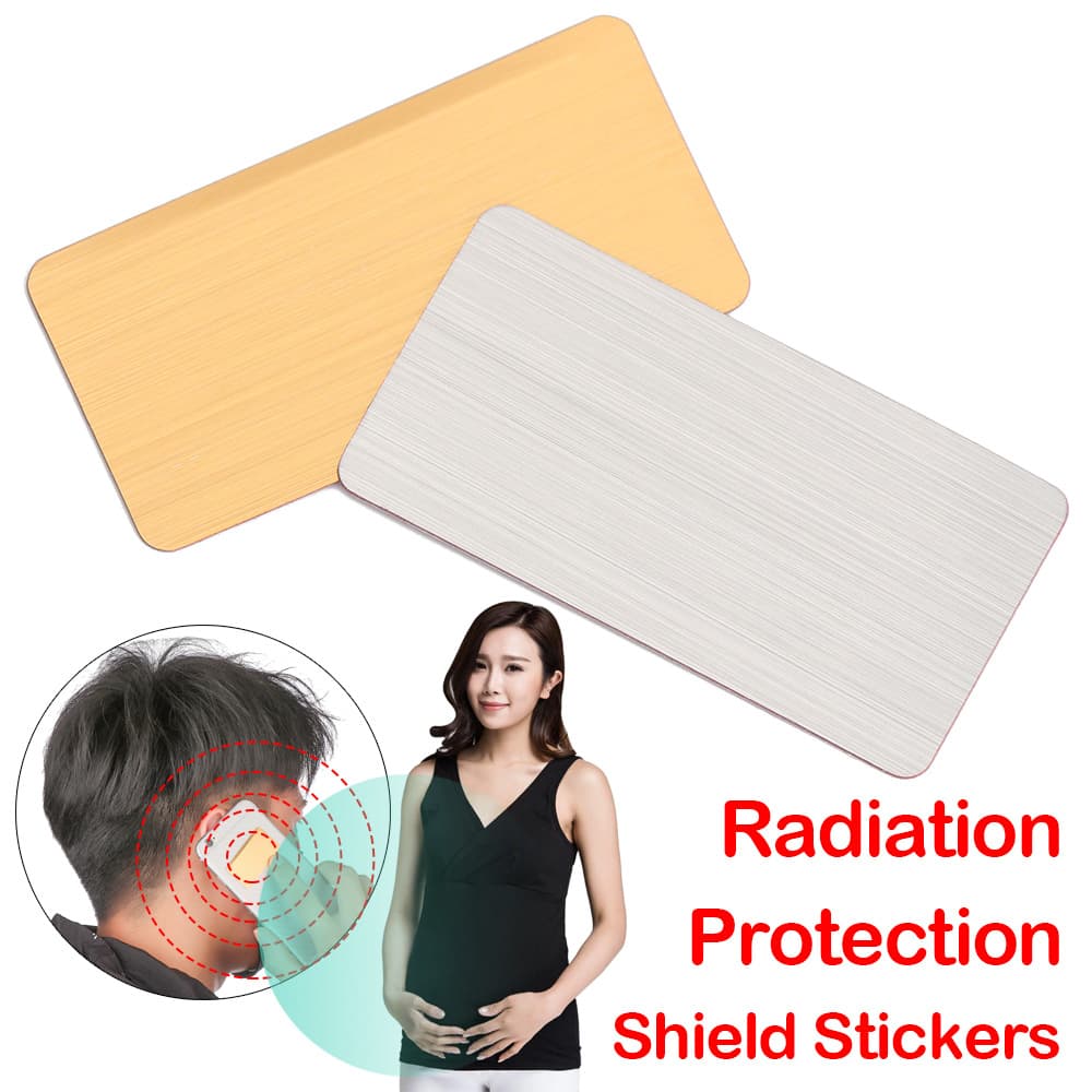 Square Metal Anti-Radiation Sticker for Phone, Negative Ion Energy Anti-Radiation Sticker, Neutralizes Phone Electromagnetic Waves