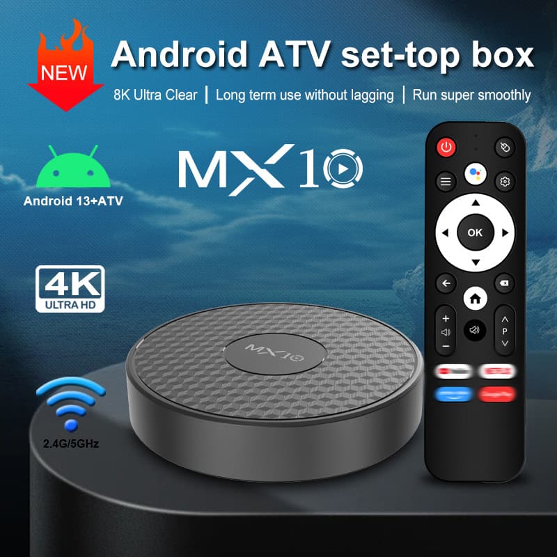 Curated Cross-Border Best Seller MX10K3 Network TV Box H313 Android 13 ATV Smart Bluetooth Voice