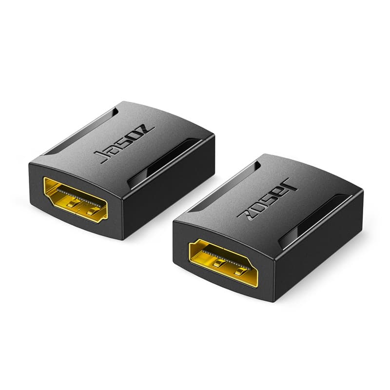 HDMI Pass-Through Adapter Female to Female Extension Connector, Male to Female 90° Right Angle HDMI HD Converter