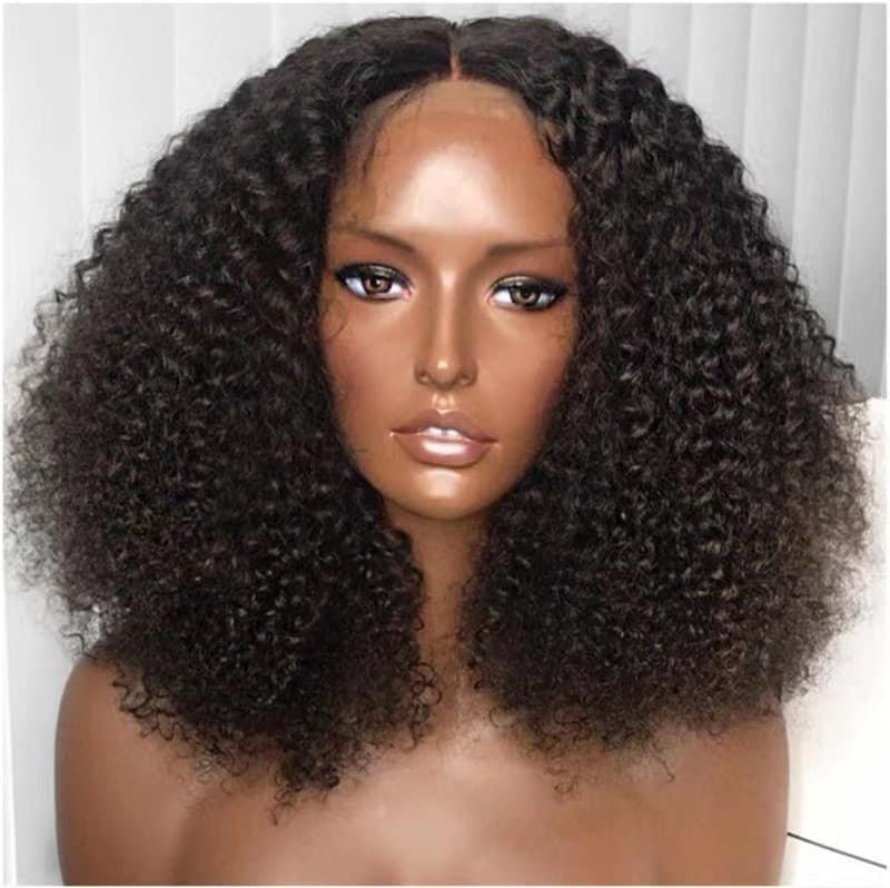 Amazon Export African Wigs, European and American Women's Black Small Curly Medium-Length Wigs, Short Curly Hair Wholesale
