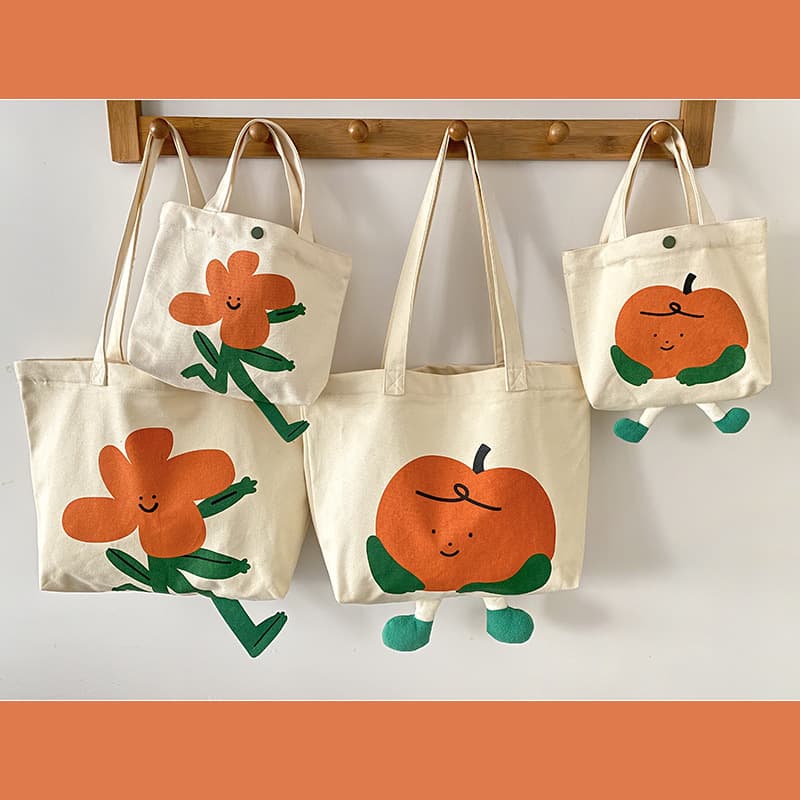 Yeyu/2023 New Flower Villain Canvas Bag Women's Large Capacity Shoulder Bag Handbag Student School Bag