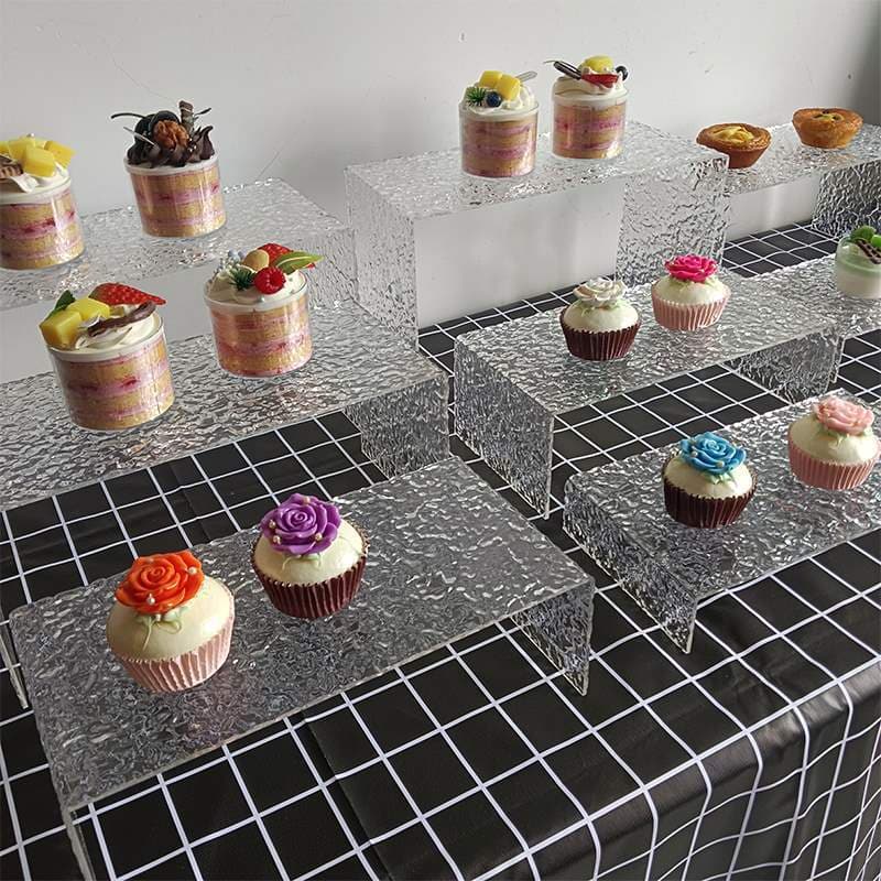 Water ripple dessert table ornaments acrylic display stand afternoon tea snack stand cupcake stand cold meal tea break