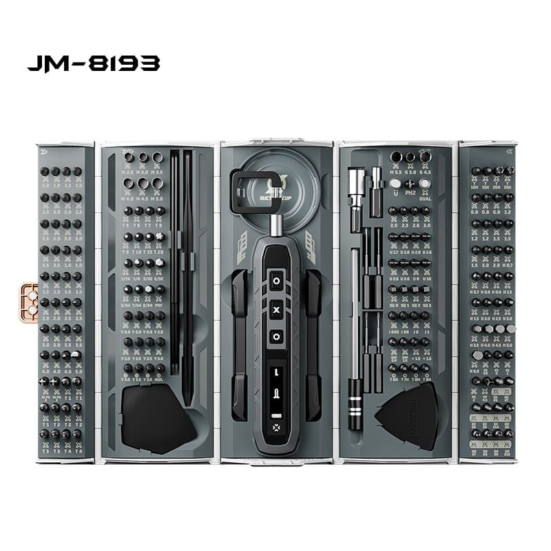 180-Piece Mini Electric Screwdriver Set JM-8193 Rechargeable Household Electric Screwdriver Toolbox