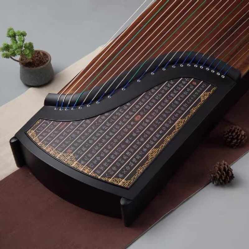 Jiaoyun Guzheng Manufacturer New Batch Black Sandalwood Color Gold Powder Multi-Image Mixed Wholesale Musical Instrument