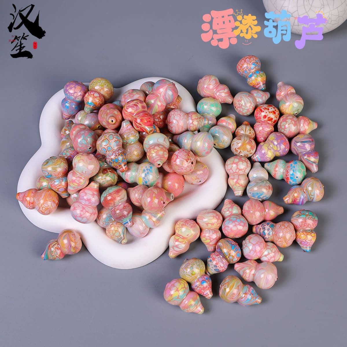 Wholesale DIY Fluid Floating Lacquer Gourd Hand-Painted Lacquerware Craft Pendant Drop Shipping Accessories