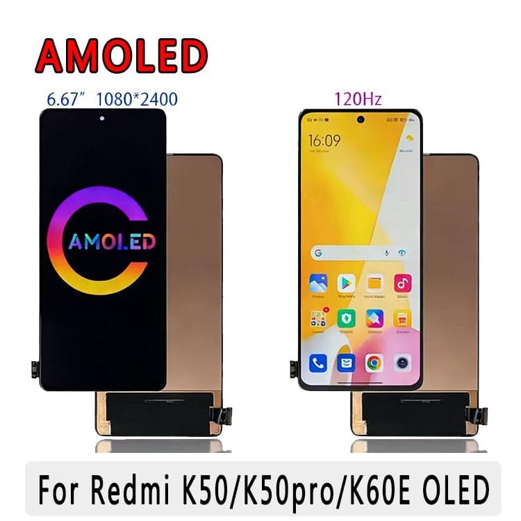 Suitable for RedmiK50/K50pro/K60E screen assembly LCD AMOLED Redmi mobile phone screen