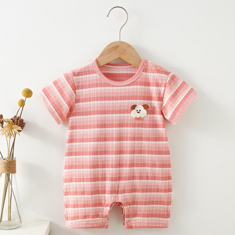 Best-selling baby summer clothes gradient cotton short-sleeve bodysuit for newborn crawling suit