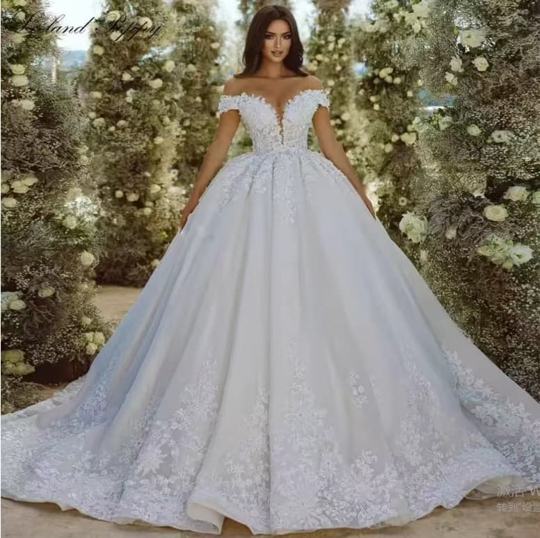 2026 New One-Shoulder Wedding Dress for Bride Simple Sexy Slim Fit Travel Photography Large Train Soft Tulle Lace Slimming