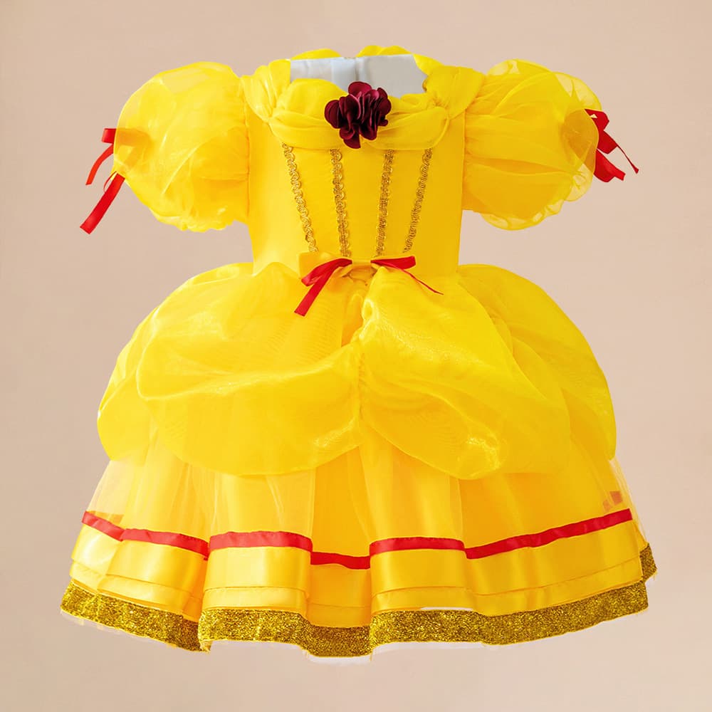 Princess Costume Dress up Halloween Outfit Super Mario Cosplay Performance Role-playing Skirt Suit Child Fashionable Spring Autumn Winter