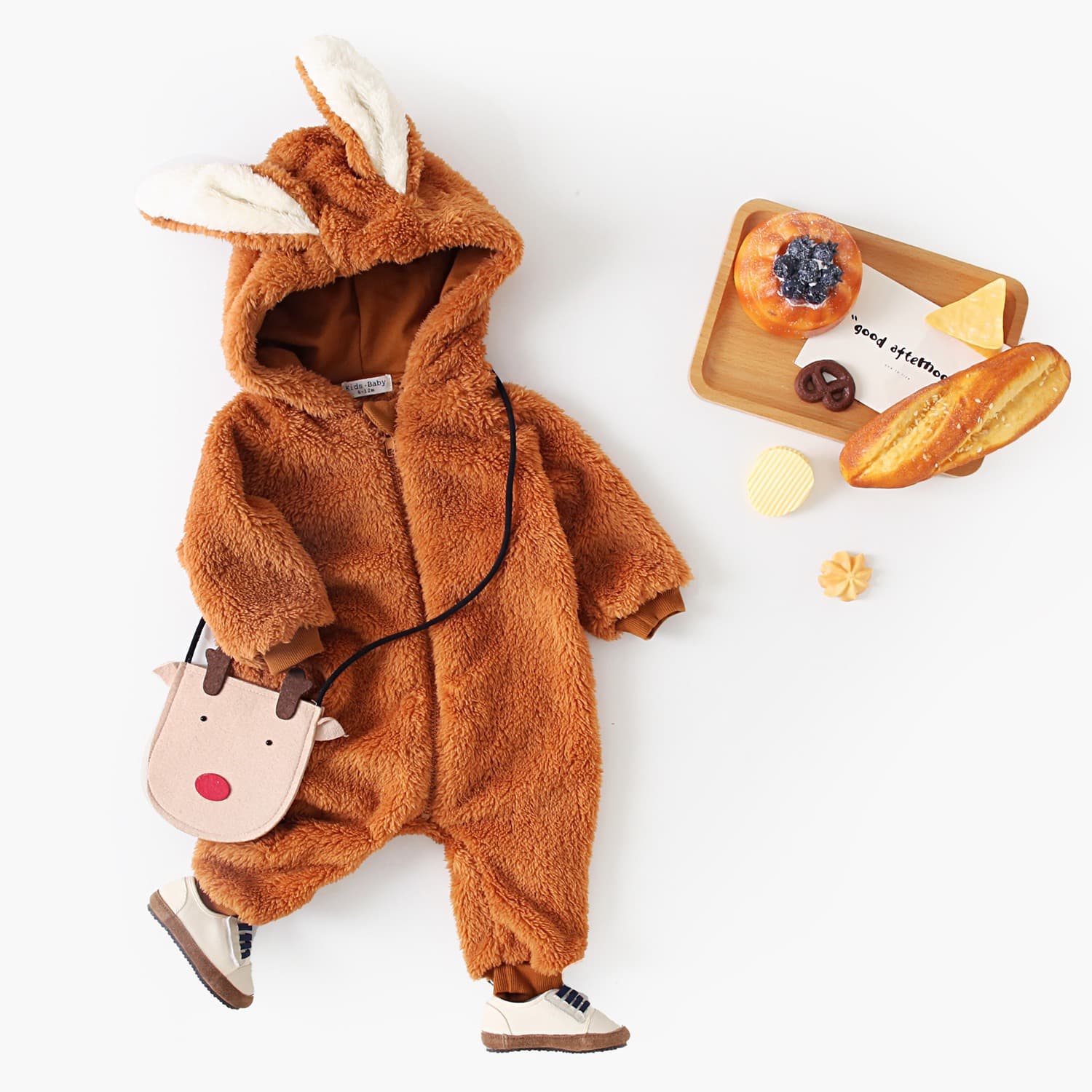 Baby Clothes Korean Style Thickened Fleece Boys Girls Newborn Winter Warm Crawling Suit Animal Baby Romper