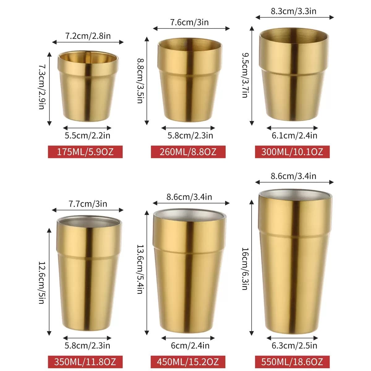 304 Korean-Style Stainless Steel Cup, Restaurant Tea Cup, Beverage Cup, Beer Cup, Double-Wall Diamond Pattern Creative Cup