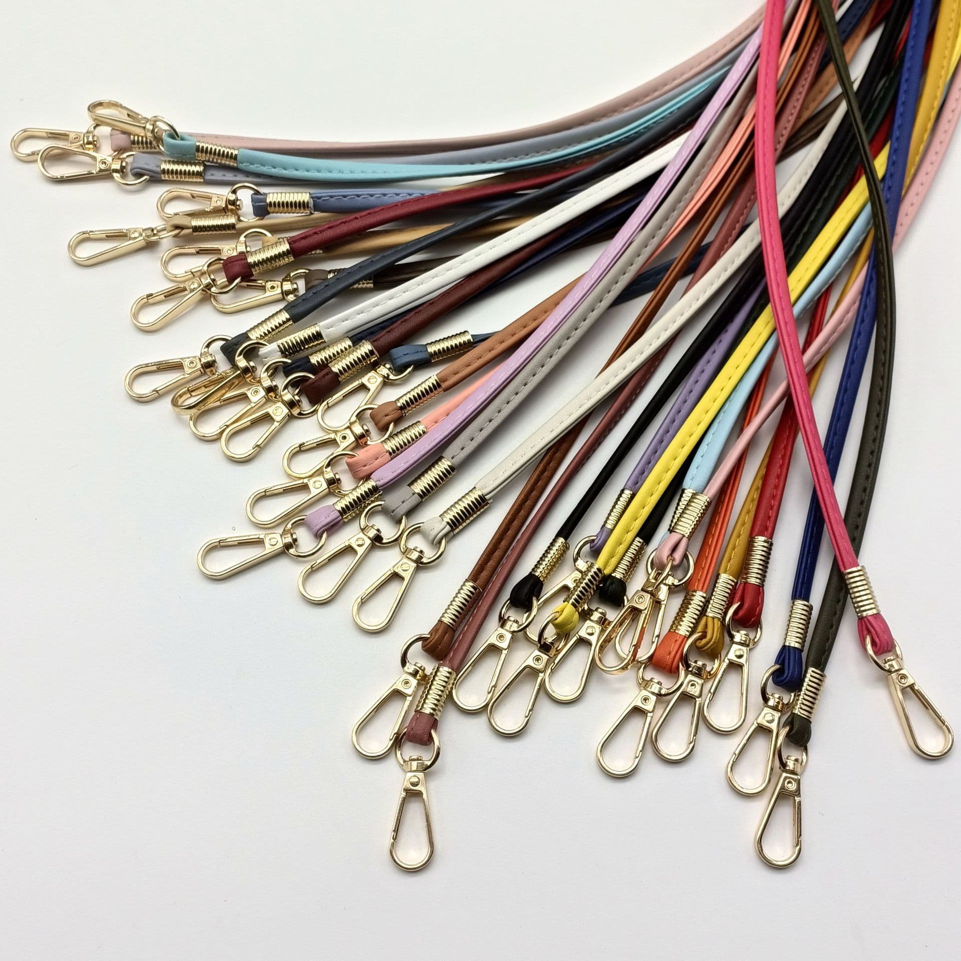 Foreign trade PU leather bag straps, crossbody leather shoulder straps, phone case accessories, lanyards, bag accessories, multi-color replacement straps