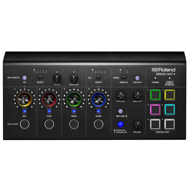 Roland BRIDGE CAST X Dual Audio Bus Mixer Capture Card for Game Live Streaming Sound Card