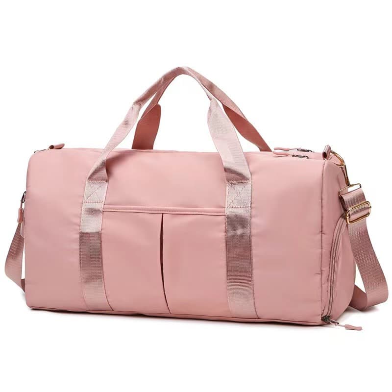 Trendy Women's Large Capacity Travel Bag Wet Dry Separation Fitness Bag Rod Strap Independent Shoe Cabinet Luggage