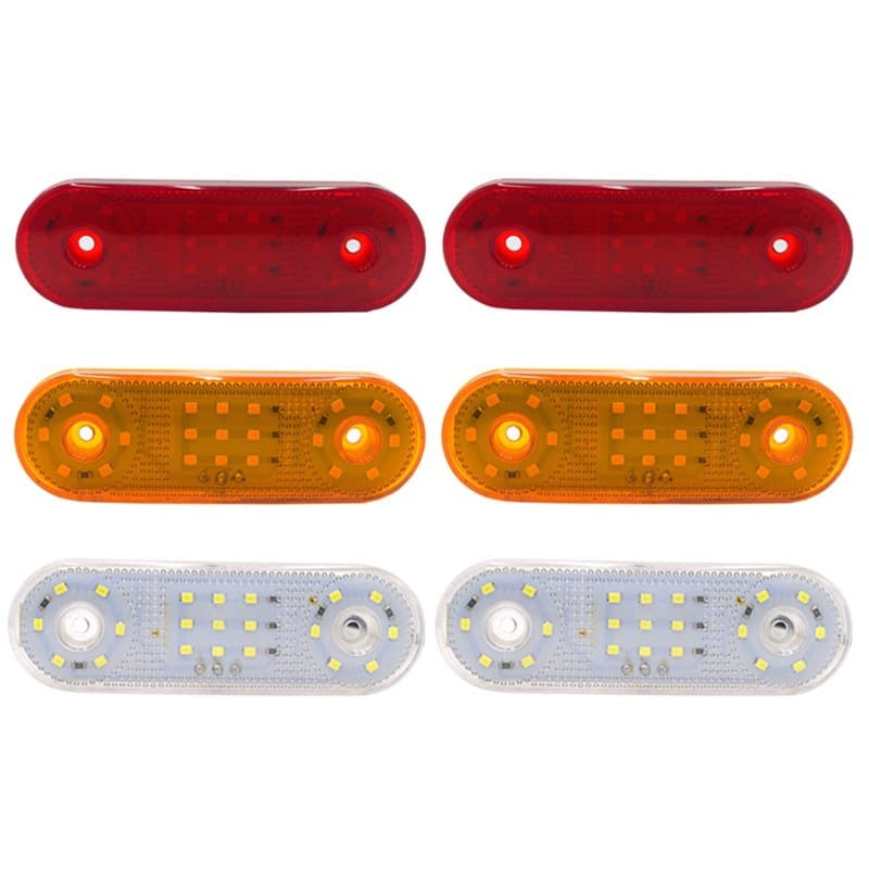 Source Factory Truck Side Light 21LED Truck Tail Light Clearance Light Focused Oval Truck Side Light 12-24V