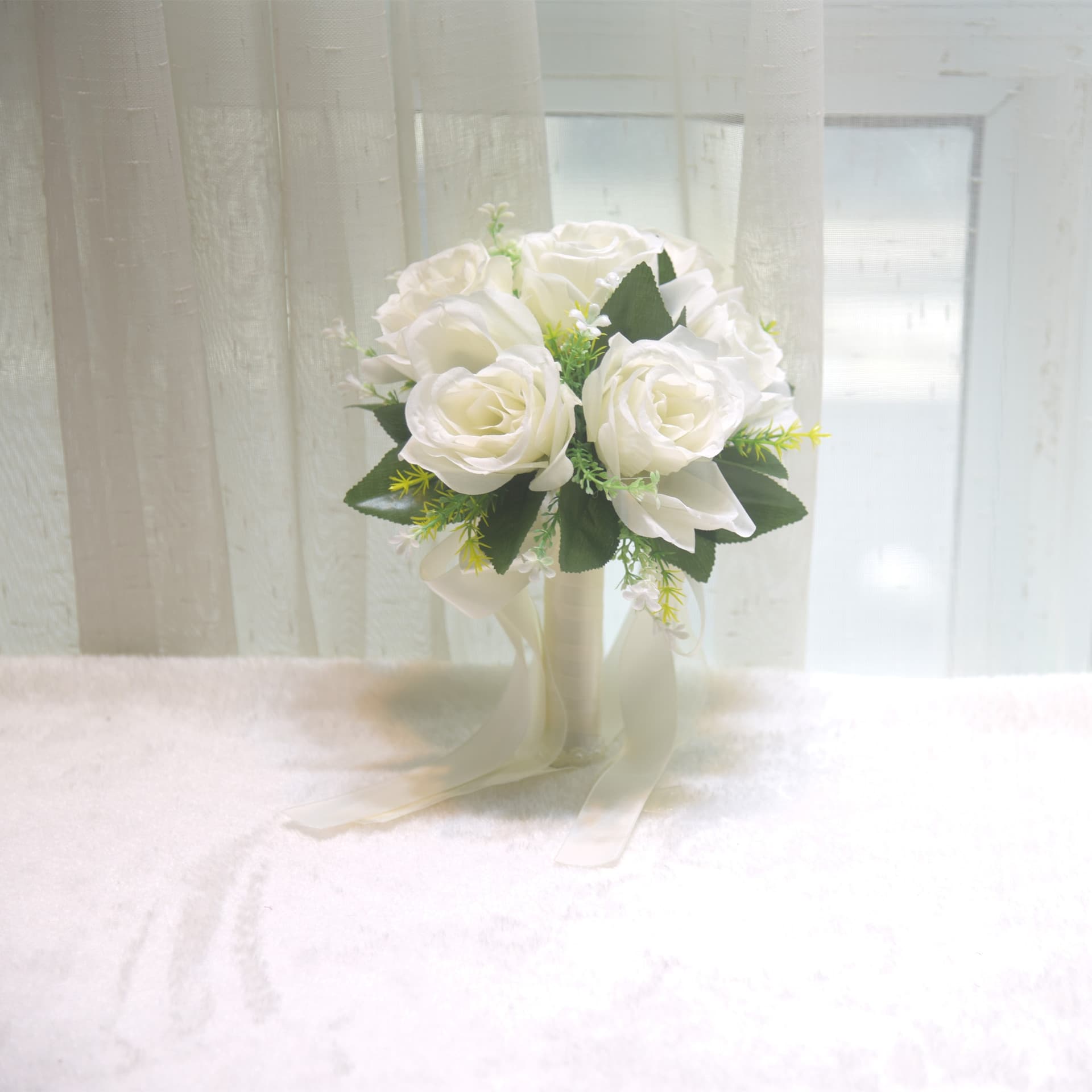Eternal Angel 099 Wedding Bridesmaid Artificial Bouquet, Small Preserved Flower