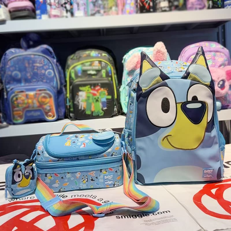 Australia Smiggle School Bag for Primary and Secondary School Students, Kids Large Capacity Backpack, Low Grade Student Backpack, Casual Bag