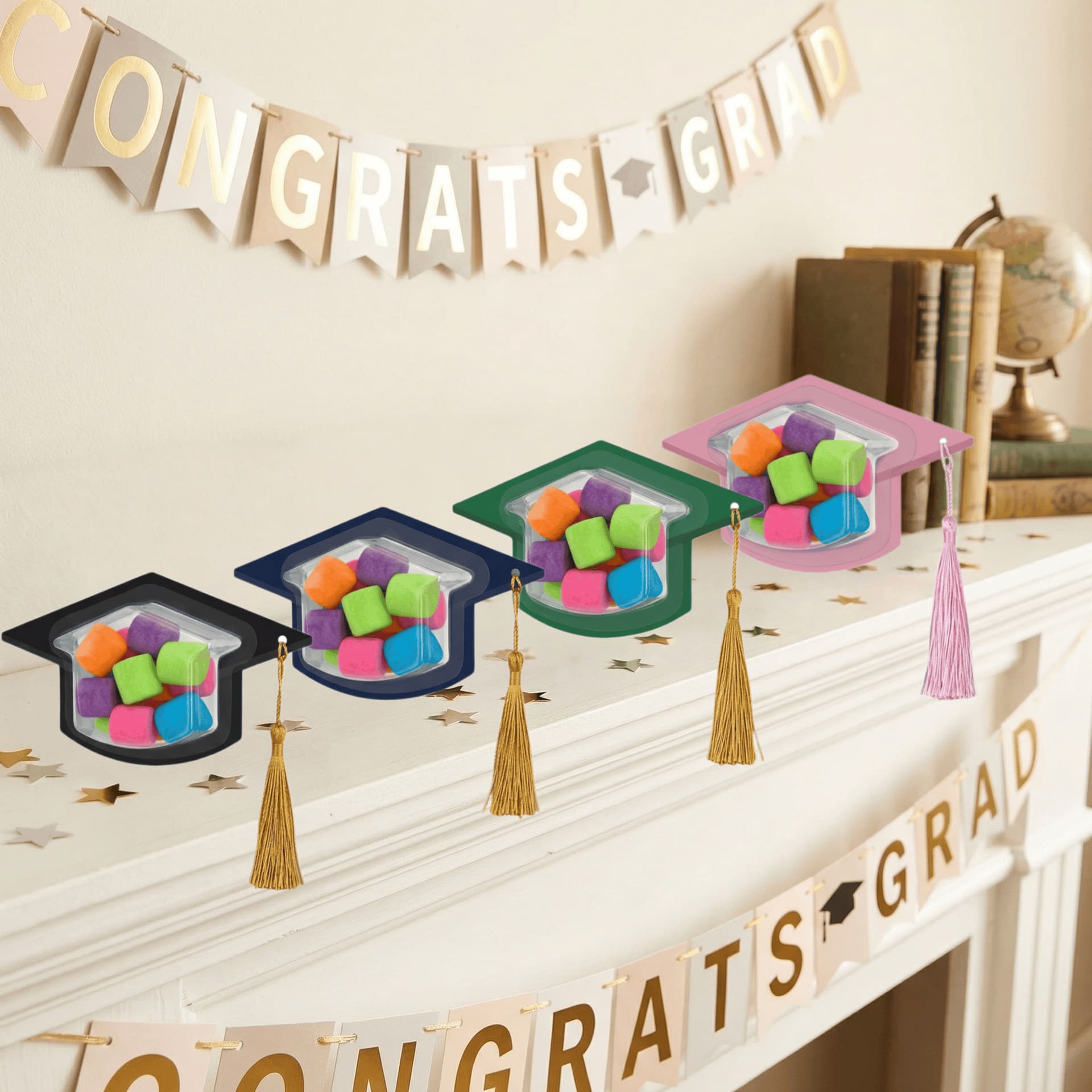 TK Hot-Selling Graduation Cap Candy Box Creative Transparent Plastic Style Graduation Season Party Decoration Ornament Gift Wholesale