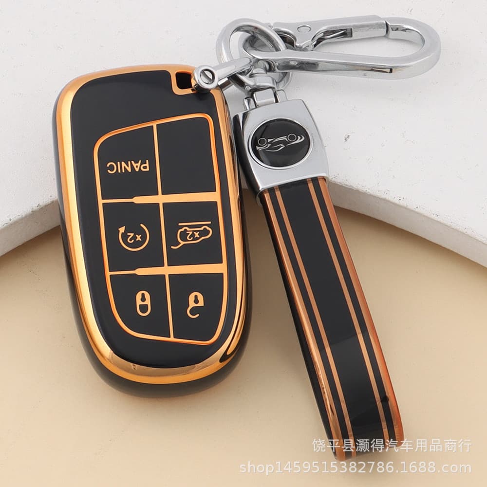 Compatible with Jeep Cherokee Key Case, Commander, Compass, Grand Cherokee Car Key Cover Shell