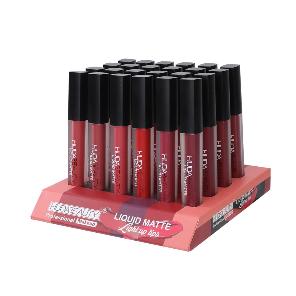 HUDA BEAUTY Liquid Matte Lipstick, Huda Beauty Nude Lipstick Lip Gloss Makeup, Enhances Complexion