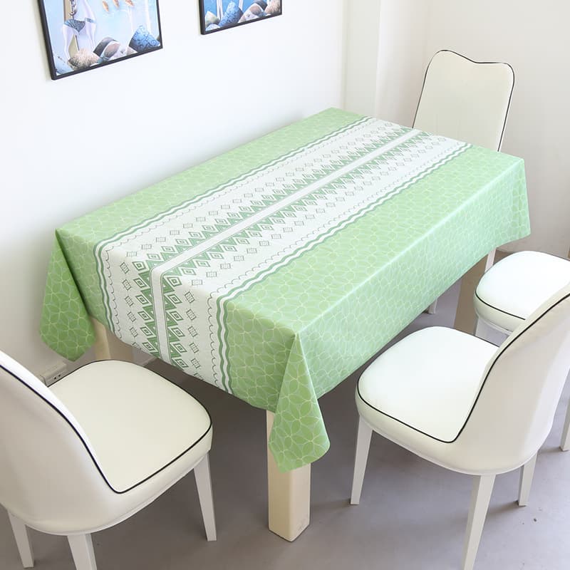 Waterproof, Oil-Proof, Heat-Resistant, Wipe-Clean PVC Rectangular Tablecloth for Home Use, Decorative Table Cover with Embroidery and Table Runner