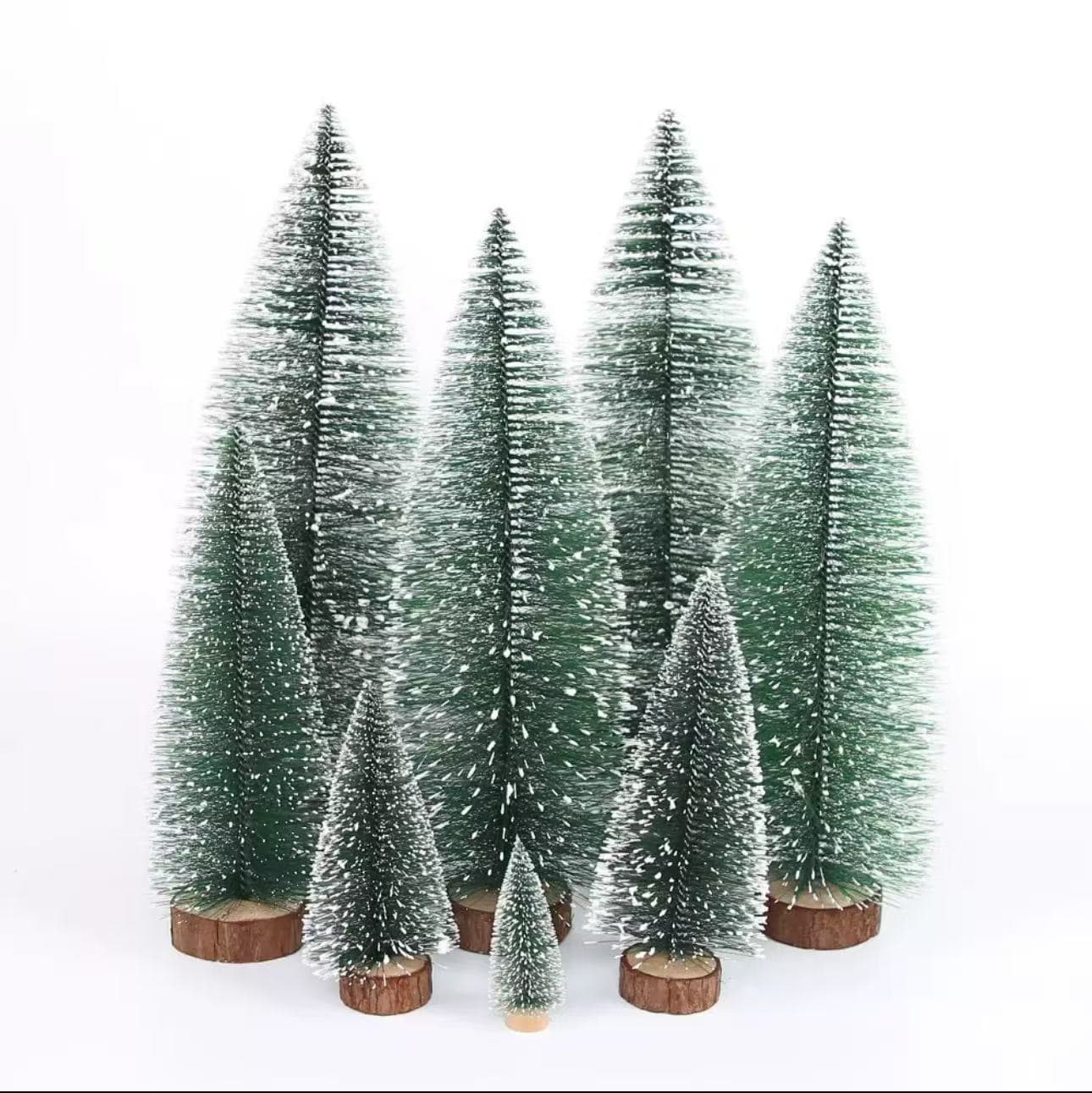 Mini Christmas Tree Desktop Decoration DIY Pine Needle Tree Christmas Decor Snow-Covered Small Christmas Tree