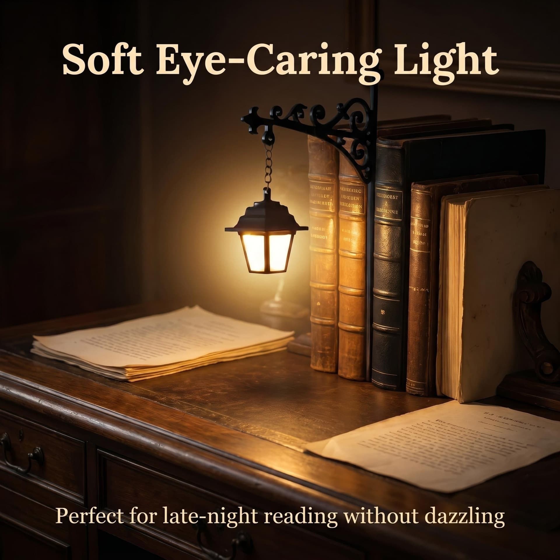 Best-selling Halloween Ghost Reading Witch Lantern Bookshelf Light Iron Art Shelf Glowing Ambience Decorative Ornament