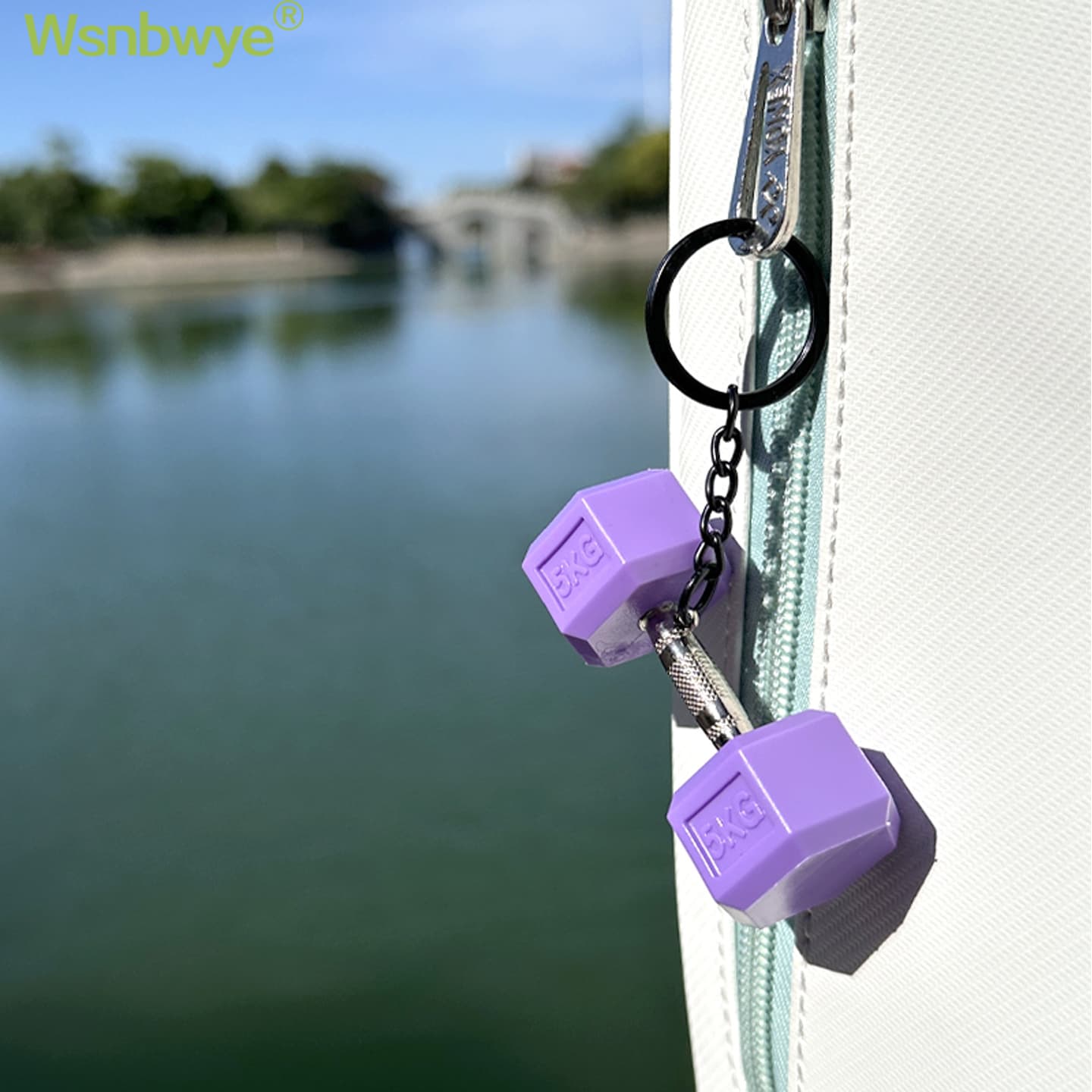 CrossFit Series Dumbbell Keychain Pendant Accessory Sports Keyring Decorative Gift