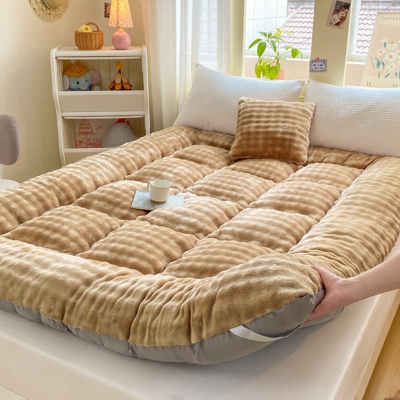 Rabbit Velvet Mattress Cushion Home Bedroom Milk Velvet Mattress Bottom Warm Autumn and Winter Thickened Student Dormitory Single