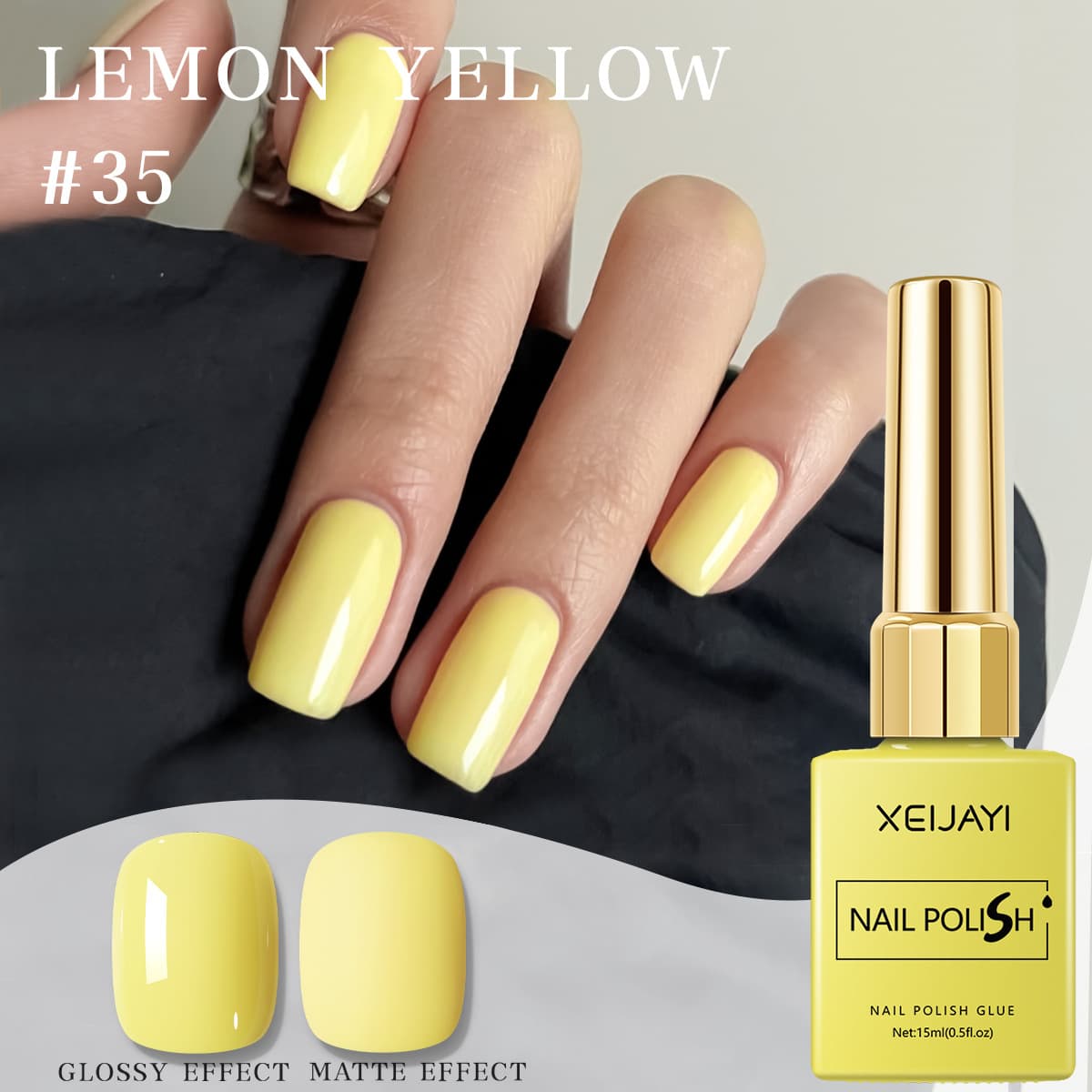 Internet celebrity lemon yellow nail polish glue autumn and winter new popular white solid color manicure nail glue