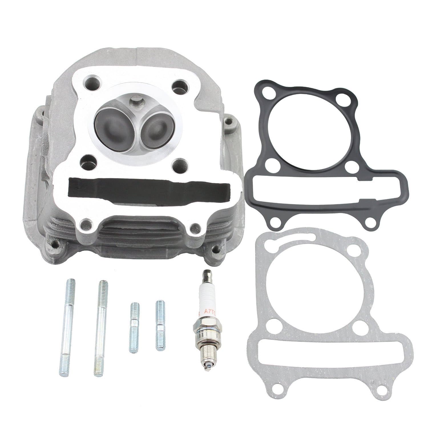 57.4mm 4-Stroke GY6 Cylinder Head with Gasket and Spark Plug Engine Parts 150cc ATV GY6 Cylinder Head