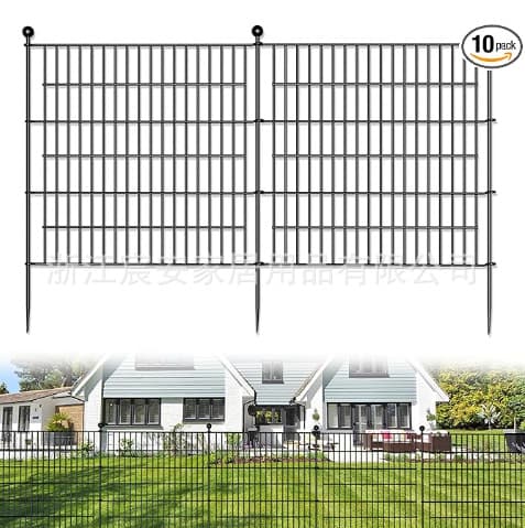 In Stock Amazon Cross-Border Garden Fence Outdoor Yard Pet Cage Iron Dog Cage Chicken Coop with Lock