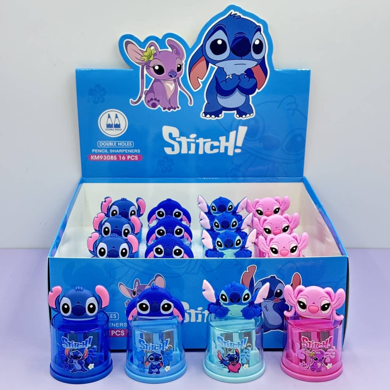 New creative cartoon cute silicone doll head shape pencil sharpener Bala double hole student pencil sharpener