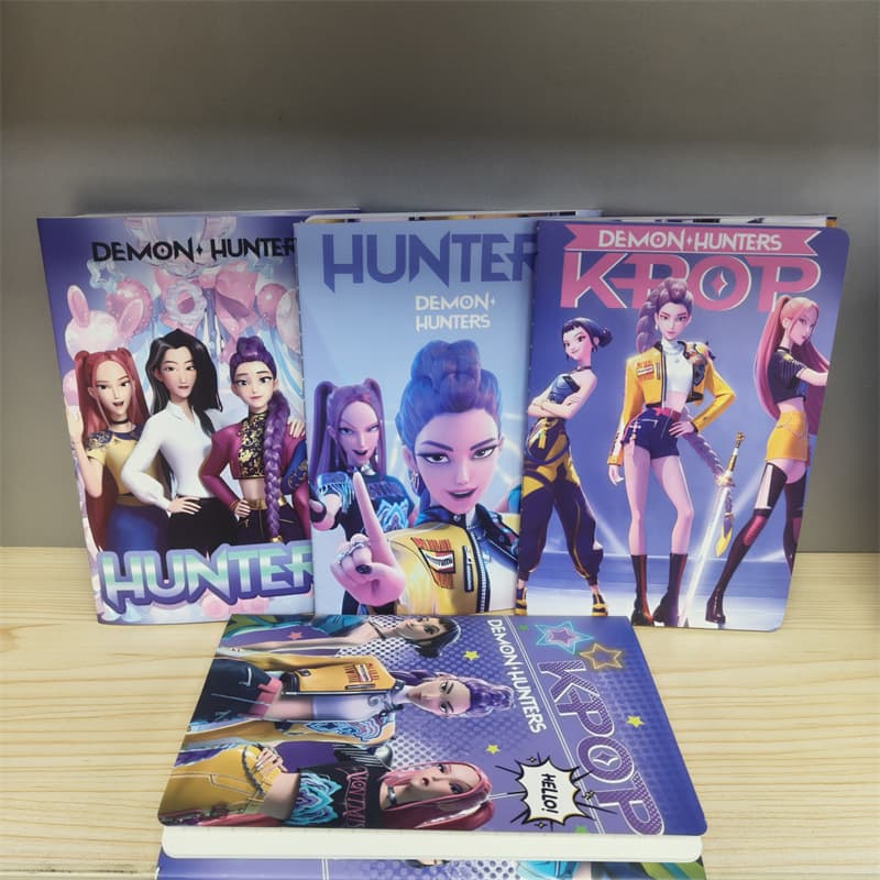 Foreign trade cross-border witch hunter group car line book k-pop trendy girl group notepad cartoon thickened writing book gift