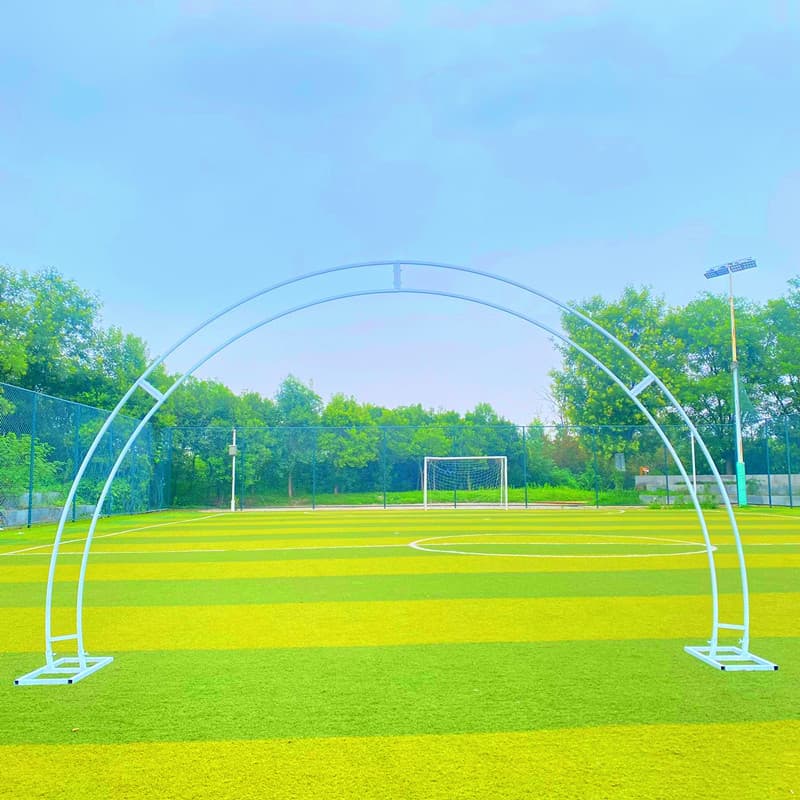 New wedding props iron double-pole arch flower stand T-stage forest wedding arrangement decorative round arch shelf