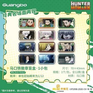 Hunter x Hunter Tin Badge Blind Box Keychain Anime ACG Character Collection Merchandise Badge