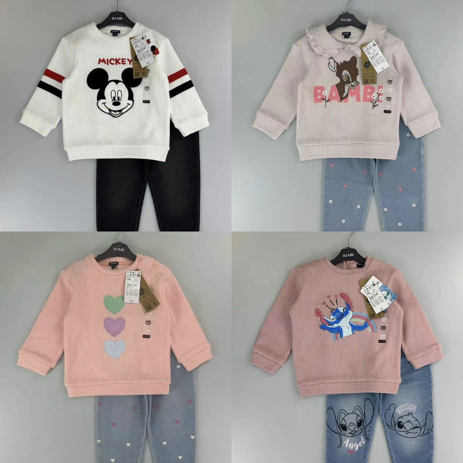 Kids Clothing Wholesale Best-Selling Boys' Knit Sweater and Jeans 2-Piece Set Girls' Set