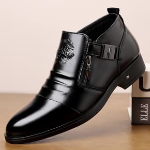 Cross-border Hot Selling Men's Leather Boots High-top Fashion Motorcycle Boots Men's Short Leather Boots Trendy Rider Boots In Stock