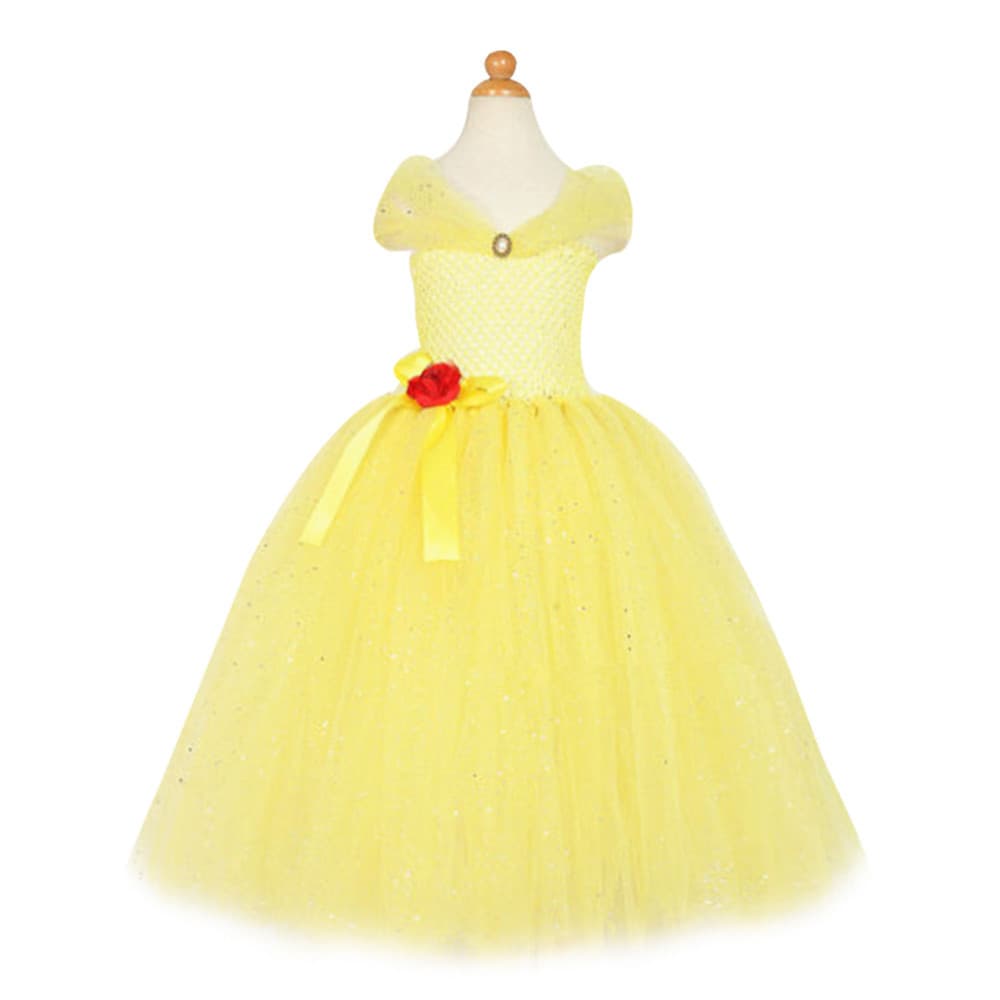 Girls' Dress Beauty and the Beast Halloween Costume Belle Princess Dress