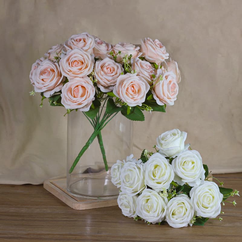 Artificial Rose Bouquet Silk Flowers Wedding Living Room Handheld Bouquet Decoration Fake Flowers New Bride Bouquet