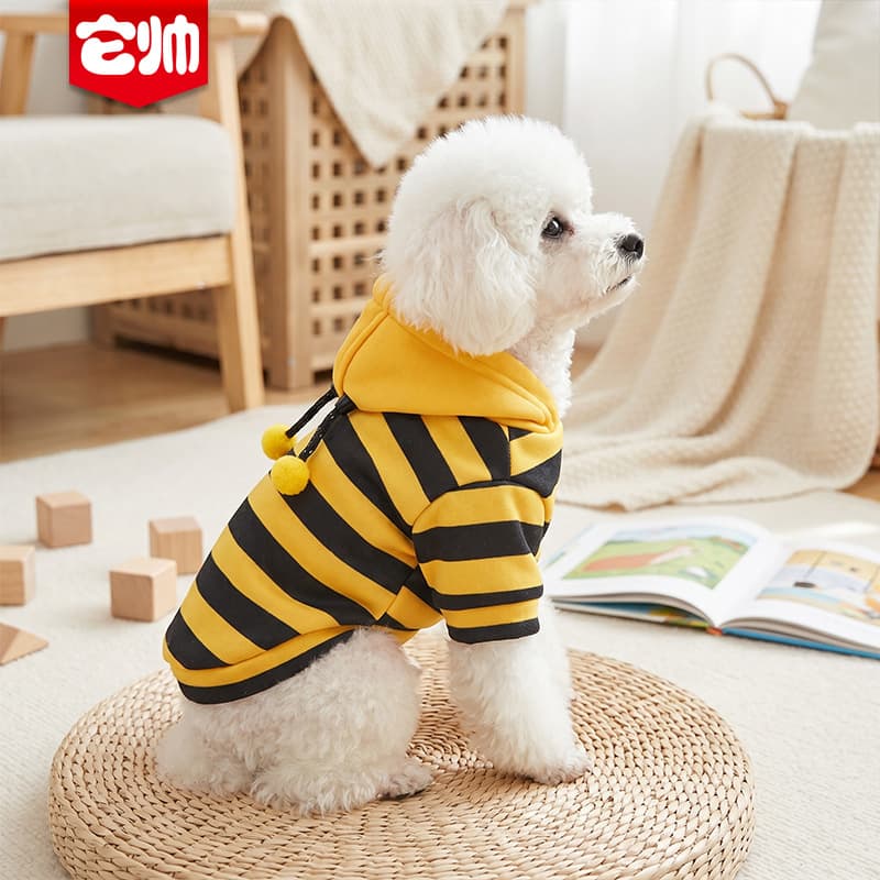 Dog Clothes Autumn Winter Bee Costume for Small Dogs Corgi Teddy Bichon Poodle Pet Warm Sweater for Cats