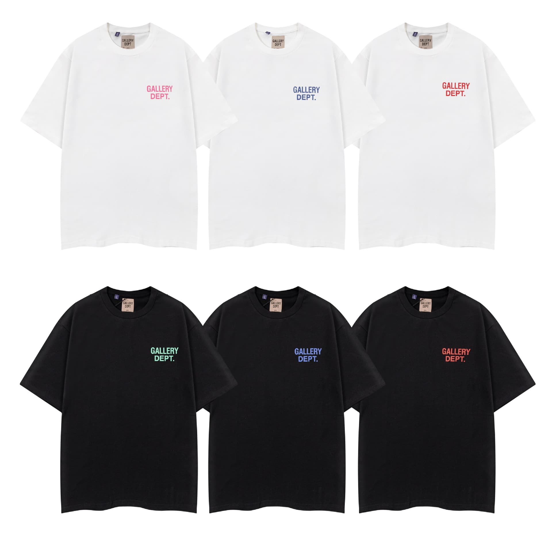 Gallery DEPT Summer American Basic Letter Print Loose Casual Couple Short Sleeve T-Shirt Trendy