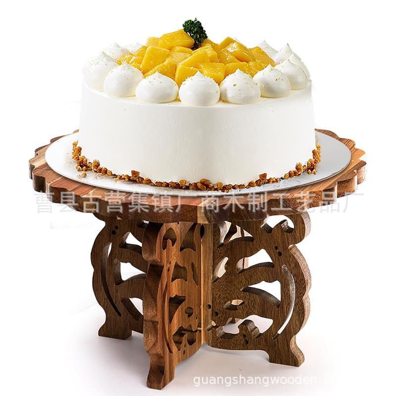 Wooden Cake Stand Rustic Cupcake Stand Wedding Table Center Dessert Removable Display Stand