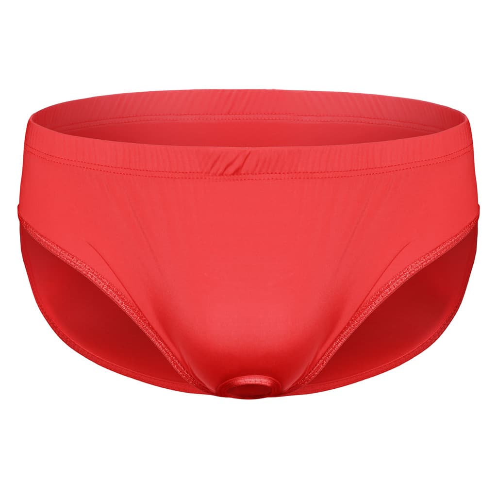 Tzy1445 Men's Sexy Underwear Briefs Wholesale Ice Silk Front Opening Semi-Transparent Triangle Panties