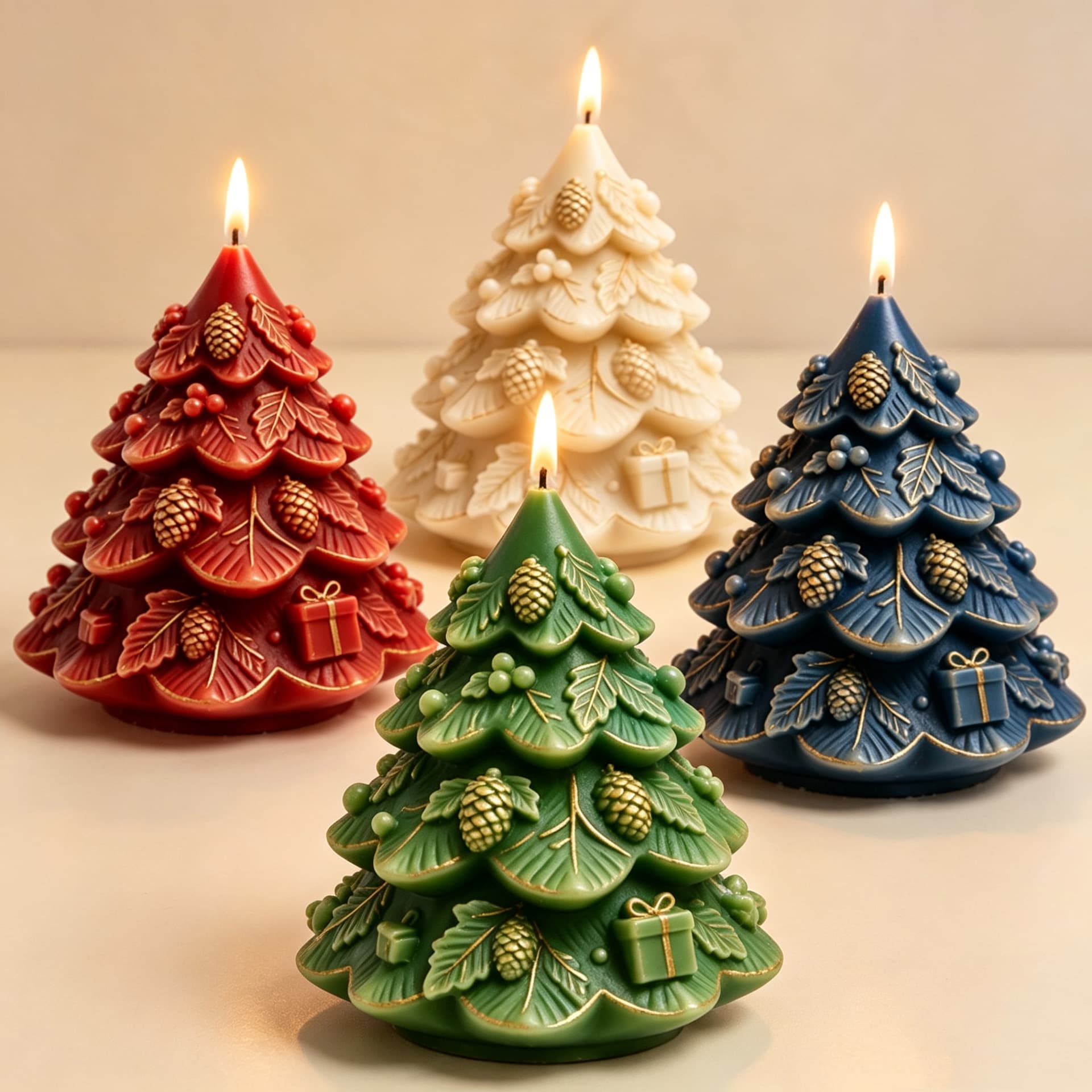 Pinecone Gift Box Christmas Tree Silicone Mold DIY Craft Aromatherapy Candle Soap Plaster Craft Mold