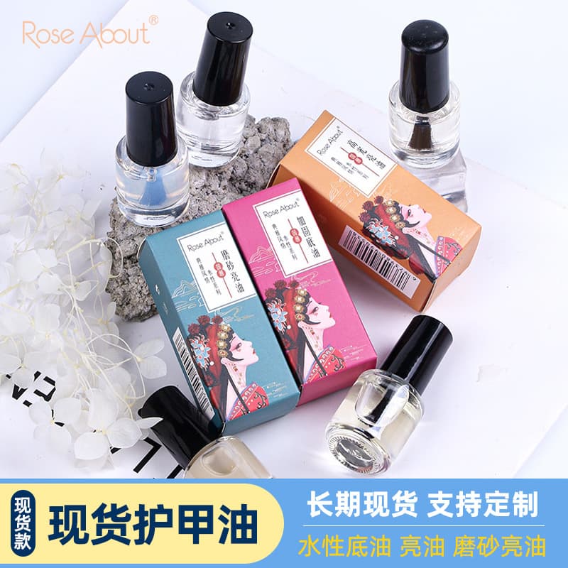 Cross-Border Gloss Polish Ultra-Light Clay Sealer Wholesale Stone Plastic Quick-Dry Clear Protective Oil Nail Care Polish Base Coat