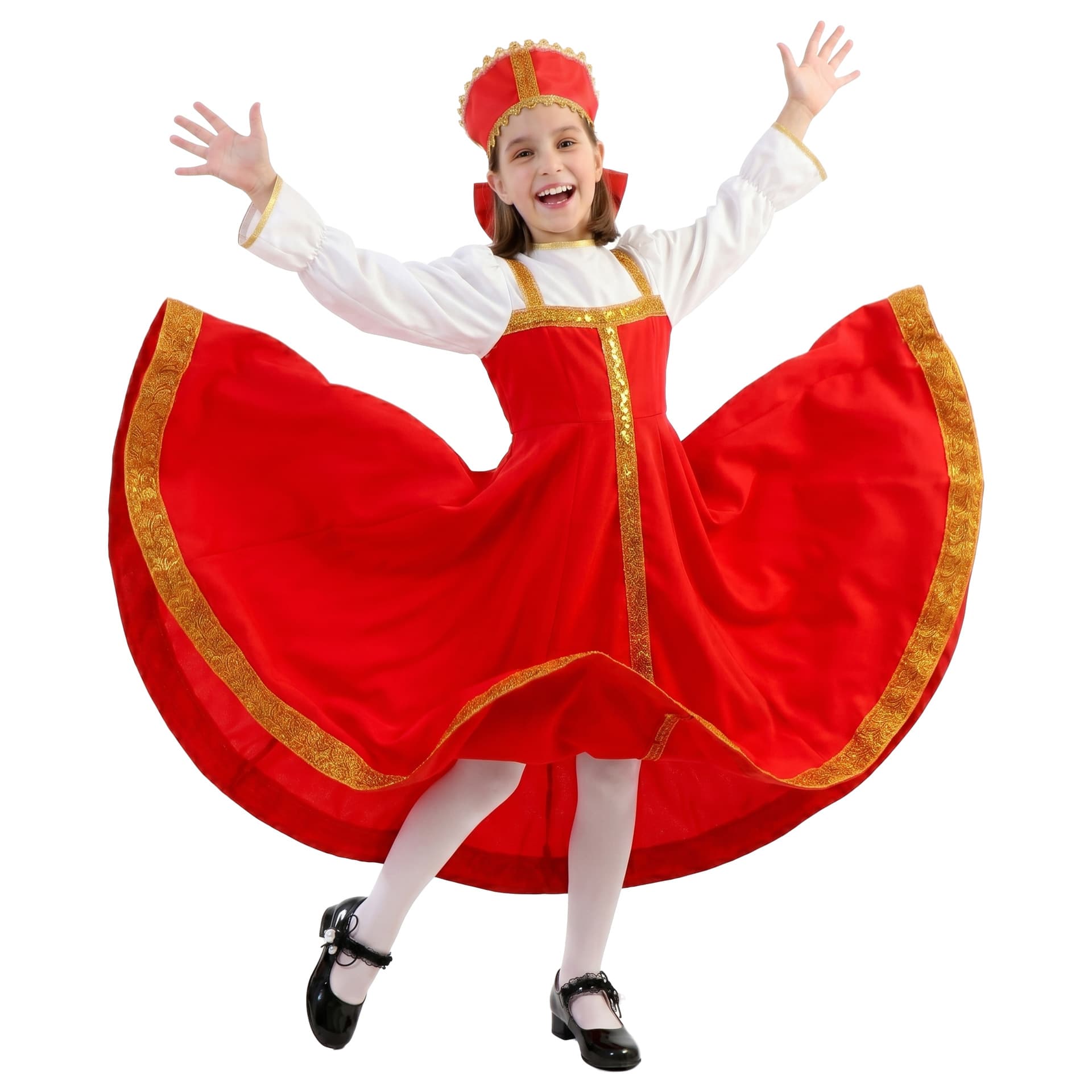 Halloween Russian Traditional Costume Girls Children's Day Party Performance Dress Carnival Kids Stage Costume