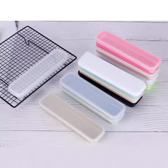 Plastic Portable Utensil Case Cheese Preservation Empty Box Student Chopsticks Spoon Wholesale