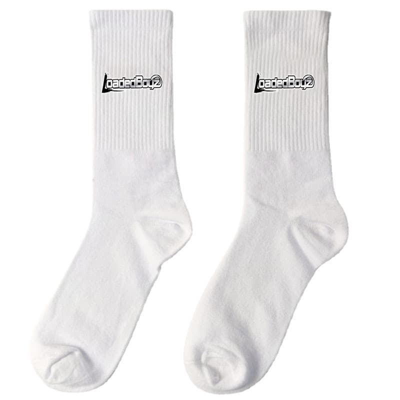 Custom-made high-quality sports socks with custom logos, small-batch production based on provided images or samples, European and American jacquard embroidered socks.
