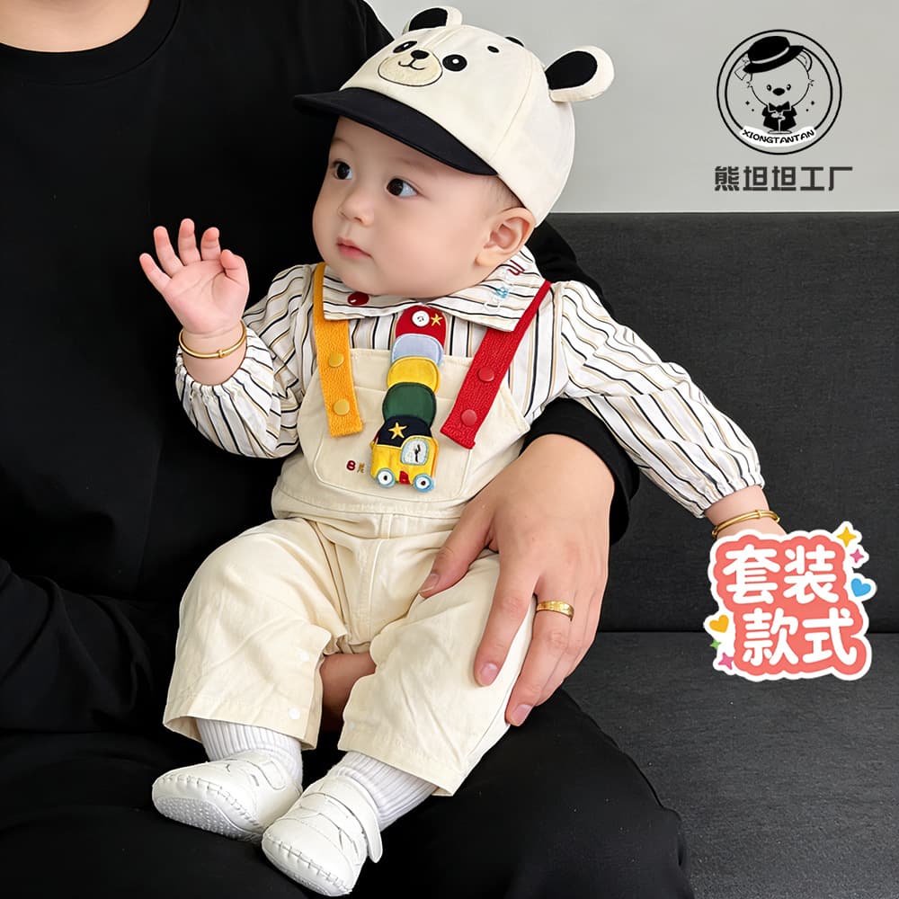 Infant and toddler suit, spring style, stylish boy baby clothes, spring and autumn boy's spring style child carrier, two-piece set for going out